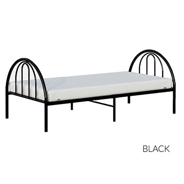 Brooklyn Metal Twin Bed By Bk Furniture, Black Metal Twin Headboard And Footboard Full Size Bed Frame Dimensions